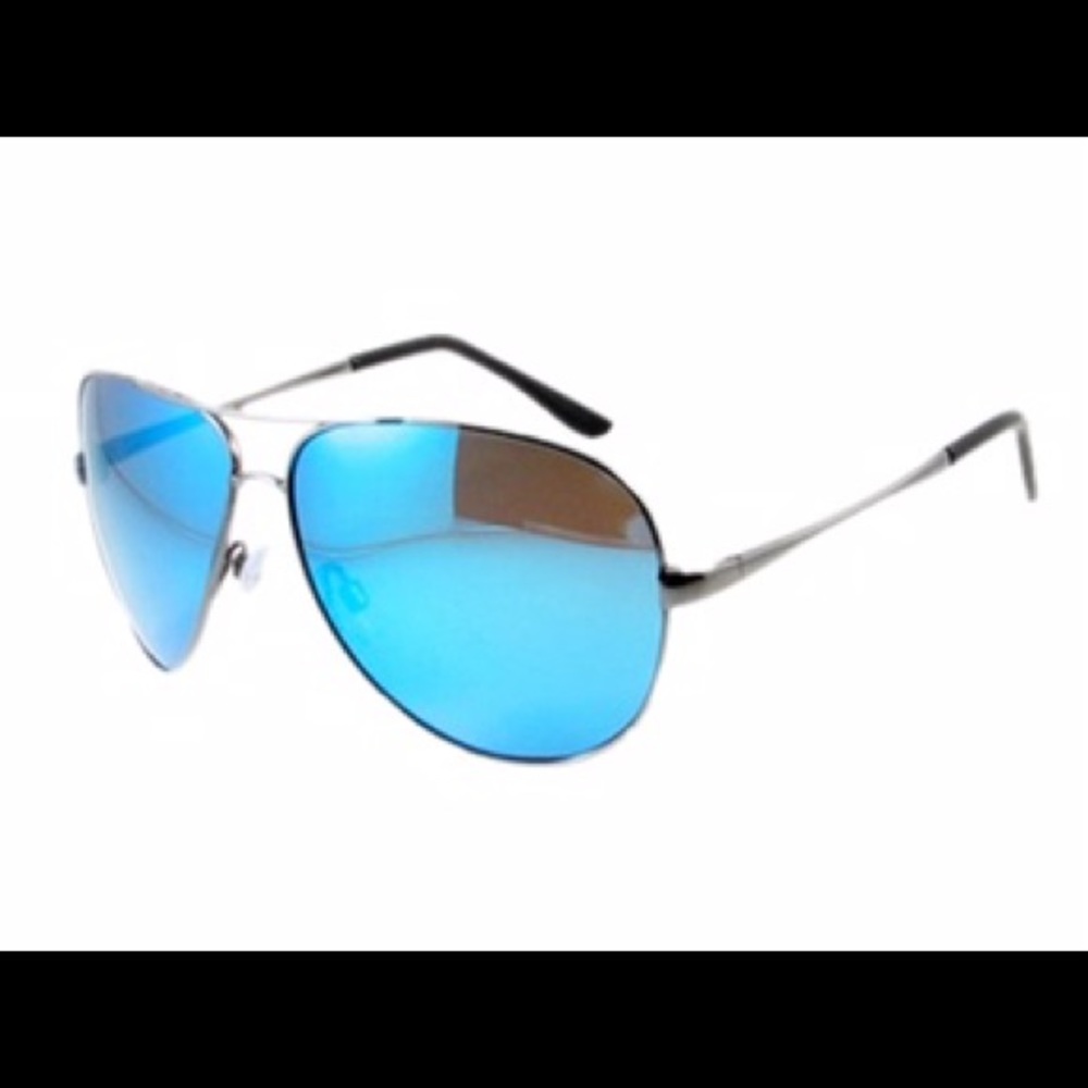 The iceman , polarized blue mirror aviators